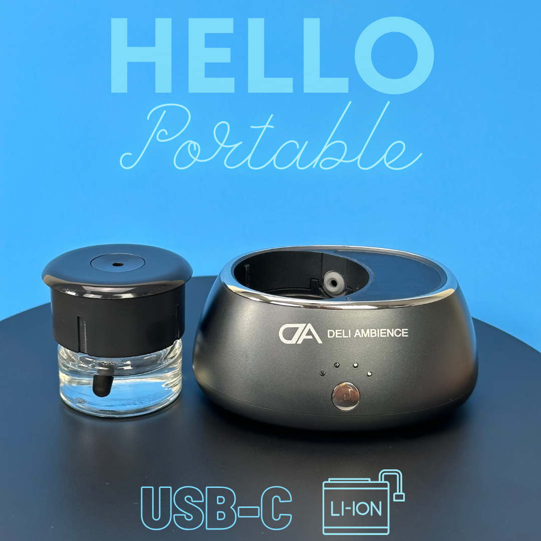 Hello, we are happy to introduce our new DA Portable Scent Diffuser that is powered by solar energy and features the latest USB-C technology. This innovative device allows you to enjoy a refreshing fragrance wherever