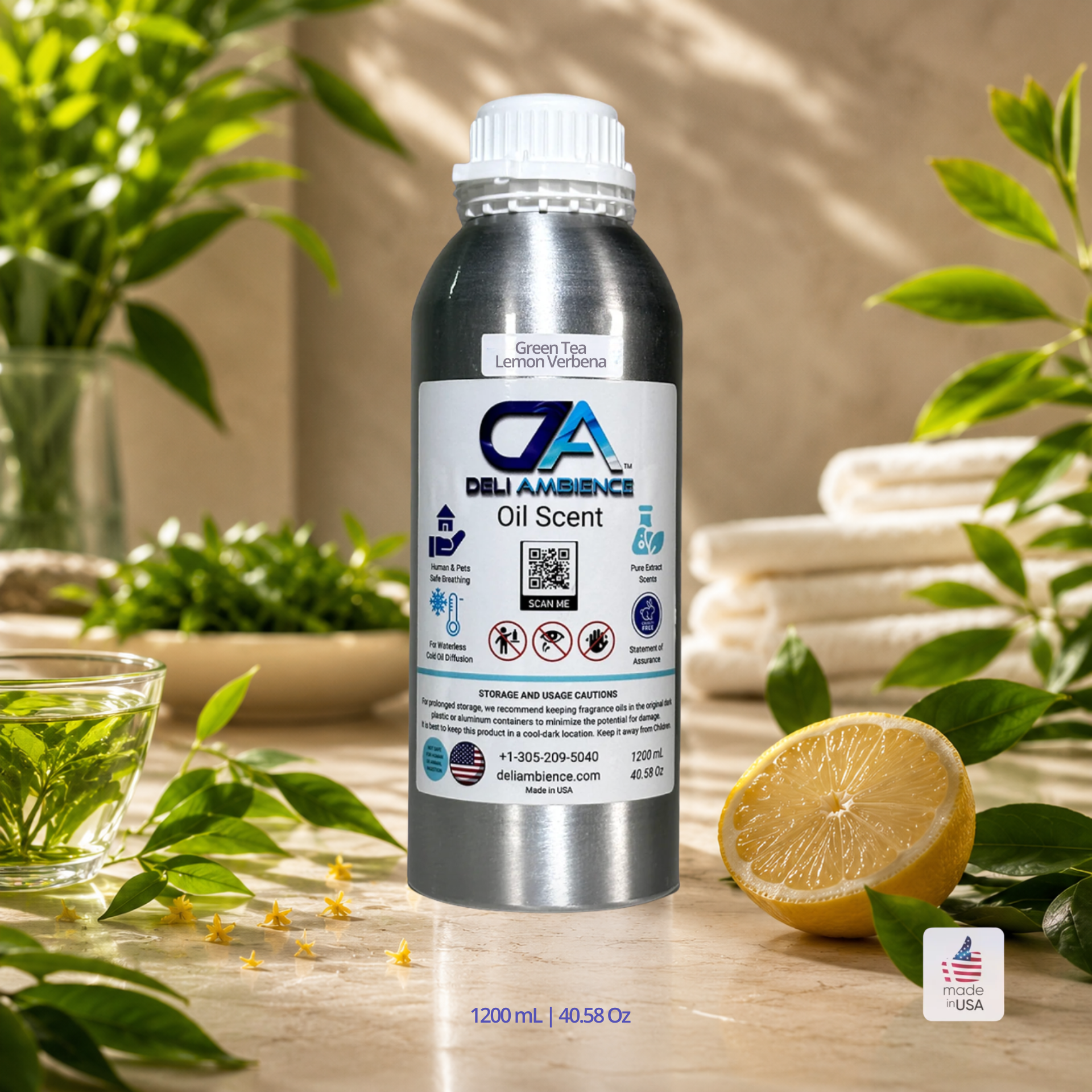 Green Tea Lemon Verbena Oil Scent – Deli Ambience